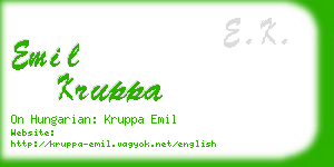 emil kruppa business card